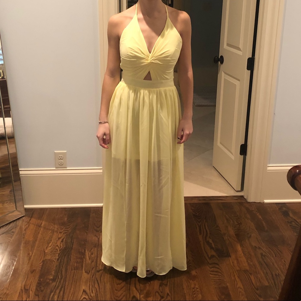 Yellow full-length dress
